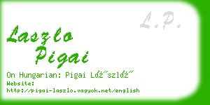 laszlo pigai business card